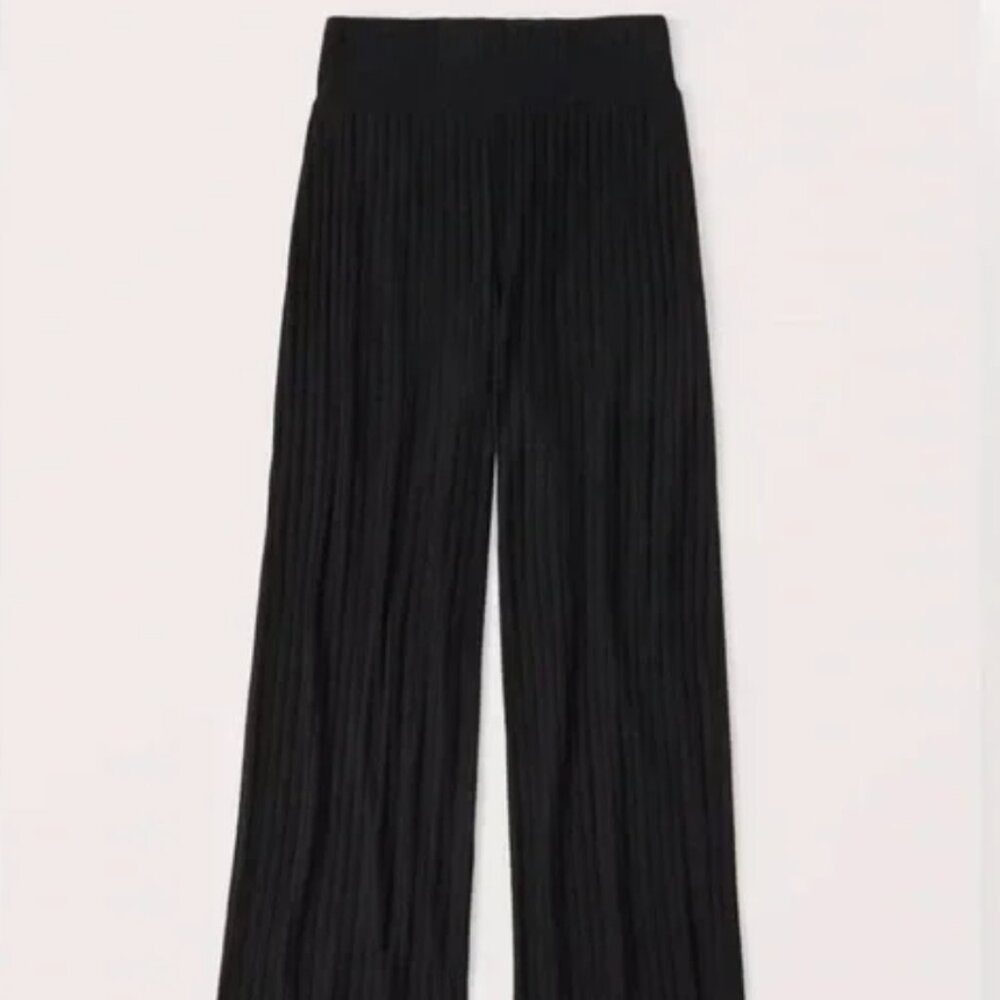 Abercrombie & Fitch Soft A&F Collection Black Knit Ribbed Pant Size Small